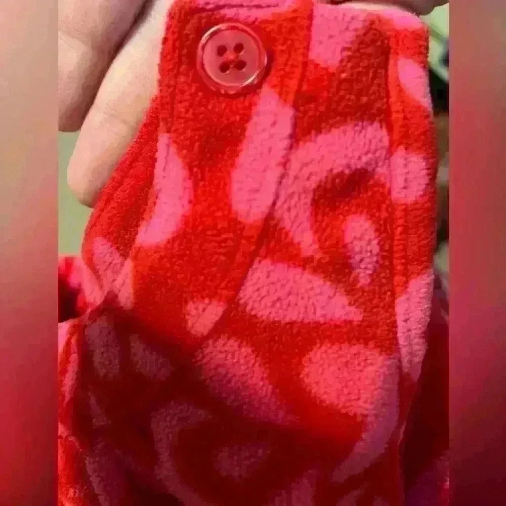 Fleece, red and pink girls Dress 18 months